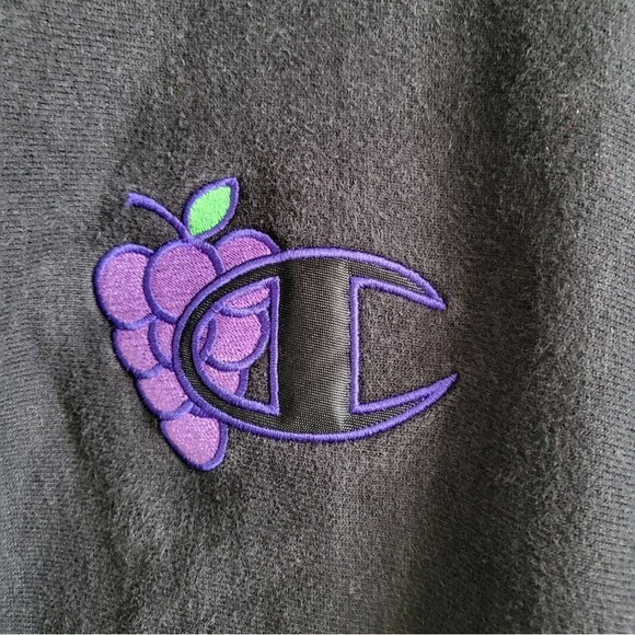 Vintage Champion Reverse Weave Washed Black Grape Emblem Size 3XL - Picture 11 of 15